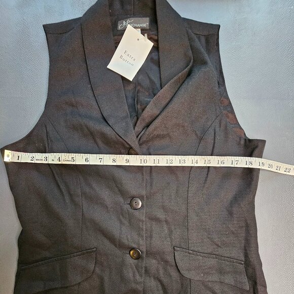 Vintage Style Exchange Black Vest - Picture 1 of 4